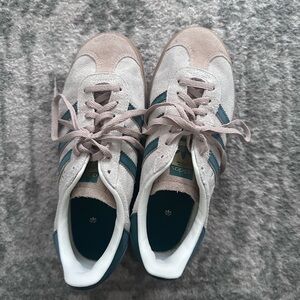 Gazelle bold adidas cream and green